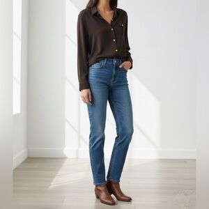 Ralph Lauren Chocolate Mocha Brown Button Down Shirt Gold Hardware XL Old Money